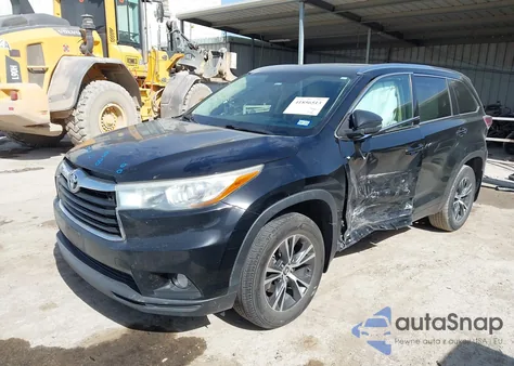 2016 Toyota Highlander Xle V6 from USA, damaged, VIN 5TDKKRFH3GS127594